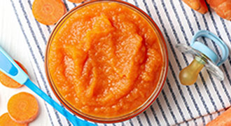 Zucchini and carrot puree