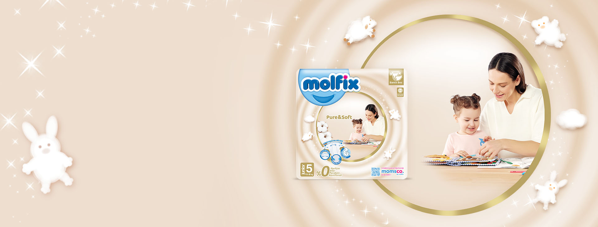 Molfix Pure&Soft Junior Bantlı Bebek Bezi