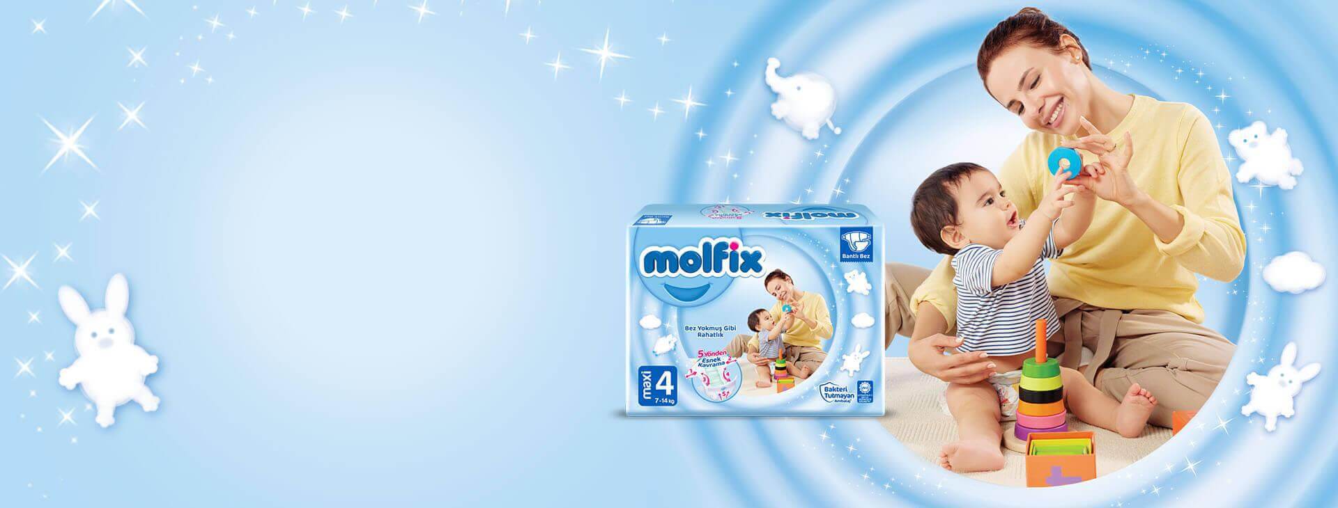 Molfix Maxi Bantlı Bebek Bezi