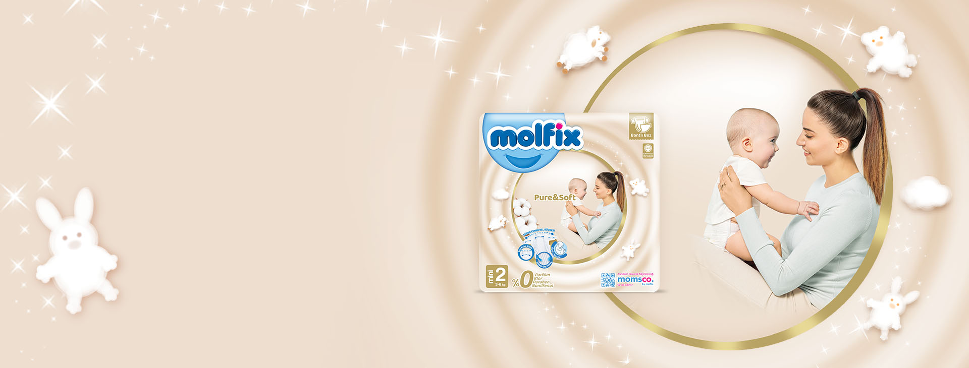Molfix Pure&Soft Mini Bantlı Bebek Bezi