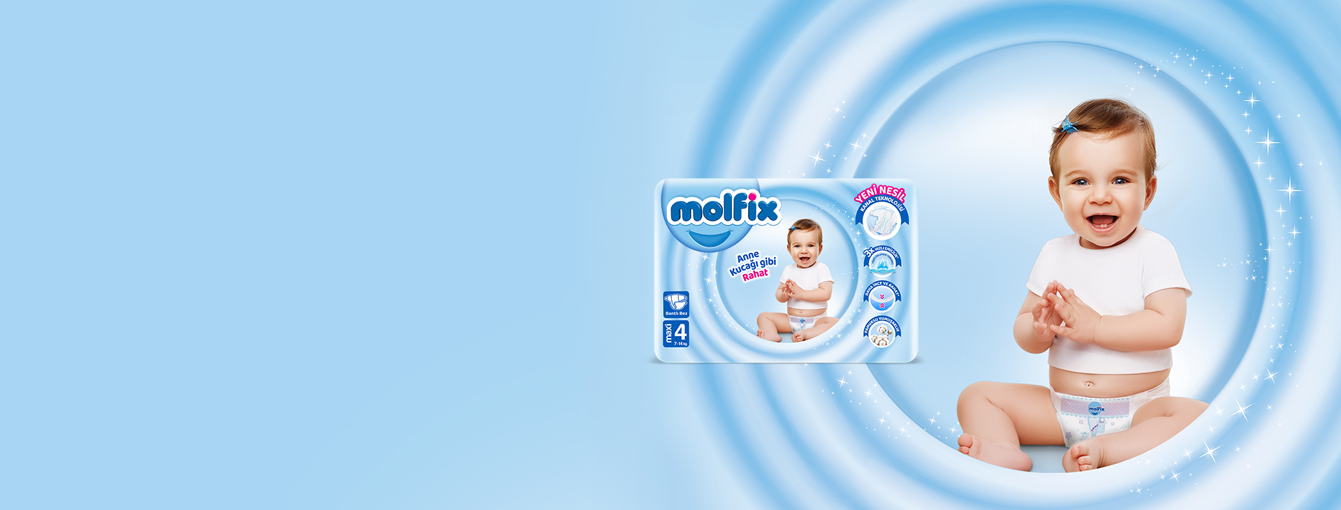 Molfix Maxi Bantlı Bebek Bezi